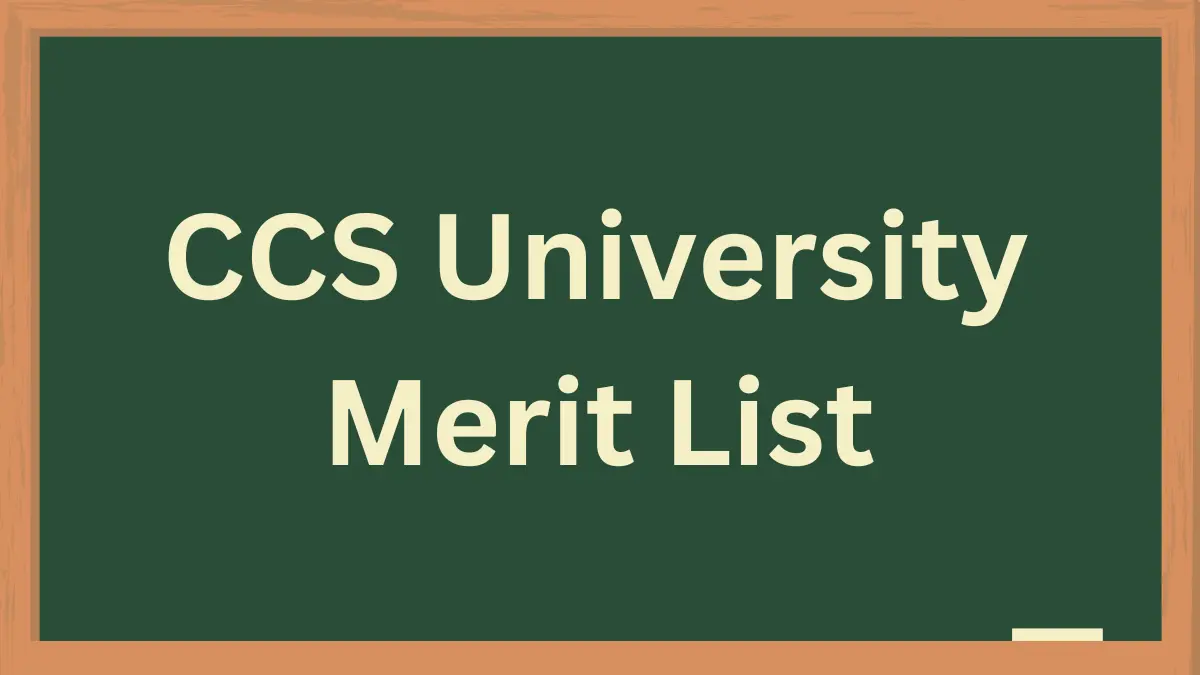 CCS University Merit List 2025